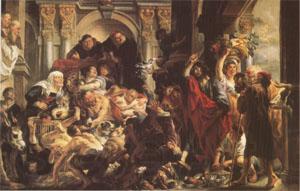 JORDAENS, Jacob The Purification of the Temple (mk05) Norge oil painting art